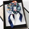 injplanchers f carré de luxe pour femmes, bandes de cheveux hijab, foulard de la présidence, châle en satin féminin, ruban de sauna, enveloppes de mode, bandana, 2024