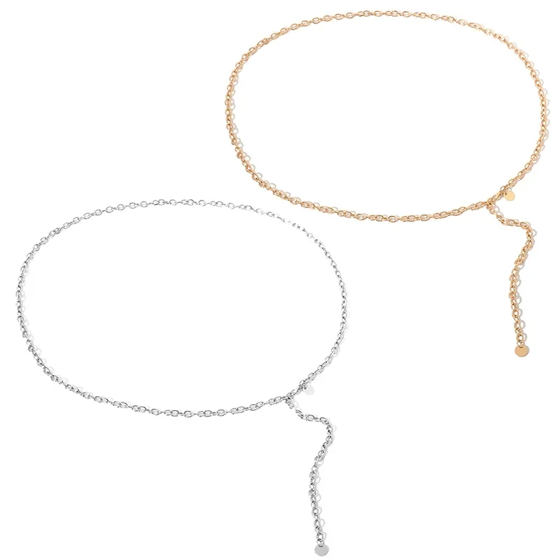 ceinture de chaîne de taille pour femmes, ceinture en métal or/argent pour robes et chemises, accessoire de vêtements pour dames