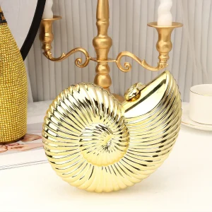 Conque soirée pochette sac à main mode acrylique or argent placage sous les bras sacs concepteur Style fête épaule messager sac à main