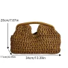 sac à main tissé haut de gamme pour femmes, sac de plage en paille polyvalent à la mode, sacs à bandoulière et de soirée exquis, cadeaux.
