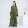 abaya abaya – caftan de dubaï pour femmes musulmanes, ensemble 2 pièces, robe turquie, vêtements islamiques, kaftan kebaya, kimono jalabiya