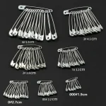 Épingles de sûreté argentées, 50 pièces, accessoires d&rsquo;outils de couture, aiguilles en acier inoxydable, grande épingle de sûreté, petite broche, accessoires pour vêtements