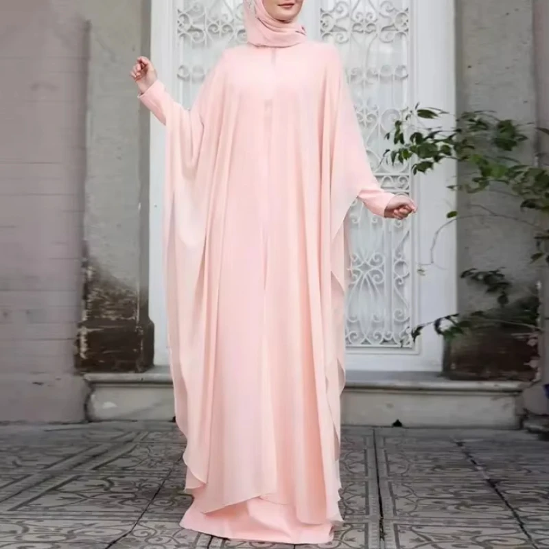 eid musulman abayas pour les femmes modeste faux deux pièces robes islam robes arabe longue robe jalabiya ramadan maroc dubaï caftan