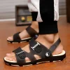 sandales hommes pantoufles en plein air plage chaussures décontractées zapatos de hombre intérieur durable anti dérapant peep toe nouveau 2023