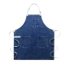 tablier à bretelles en coton de qualité supérieure avec logo personnalisé, idéal pour les cuisinières, les cafés et les restaurants