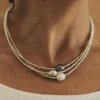 collier de perles d'eau douce rétro artistique, pendentif en perles, bijoux bohème faits à la main, bijoux élégants, cadeau d'anniversaire, 1/3 pièces