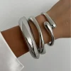 bracelet pour femmes 2024 design sense mode tendance métal lisse goutte d'eau câlin bijoux pulseras mujer argent sterling 925 fille
