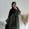 velours côtelé abaya dubaï luxe solide robes arabes femmes robe musulmane abayah dubaï élégant kebaya caftan hiver robe de grande taille