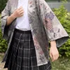 kimono traditionnel japonais confortable et respirant pour femme, vêtement imprimé de style traditionnel, cardigan d'Été