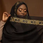 Foulard Hijab en Mousseline de Soie et Dentelle pour Femme, Écharpe de Sauna Islamique, Bandeau Musulman