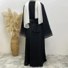 luxe dubaï arabe islam abaya femmes musulman longue robe paillettes perles caftan robes élégant épissure maxi vêtements islamiques caftan