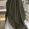 longue Écharpe en mousseline de soie à 2 couches pour femme musulmane, hijab de prière, eid hijabs, sauna, châle, voile, djellaba, niqab, ramadan, 2024