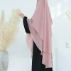 Mousseline de soie Niqab foulard Khimar Abaya Damen arabie saoudite turquie Islam musulman Hijab robe vêtements de prière Abayas pour les femmes Kebaya