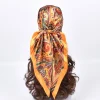 foulards en soie de haute qualité pour femmes, hijab carré en satin, mouchoir uni, châles enveloppants de tête, bandeau féminin, bandanna islamique