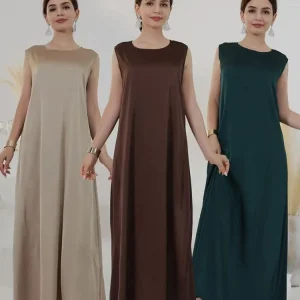 Dubaï Abaya blanc noir Satin modeste robes africaines pour femmes Islam vêtements Musulman à l’intérieur Robe Robe Musulmane Femme robes Dubaï Abaya blanc noir Satin modeste robes africaines pour femmes Islam vêtements Musulman à l’intérieur Robe Robe Musulmane Femme robes