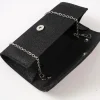 sac de soirée sac de dîner femme sac élégant luxueux brillant argent pochette longue chaîne sac à bandoulière sac à main pour cadeau de fille