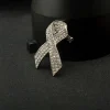 strass cristal noir ruban broche mélancome cancer peau cancer ruban funéraire badge broche vintage épinglette