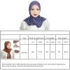 châle enveloppement cou perlé musulman hijab couverture complète élastique turc tête enveloppement écharpe doux voile turban casquette filles