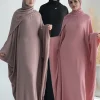 Ensemble Abaya en coton et lin pour Ramadan Eid, tiens imar, ensembles musulmans de Dubaï, robe Hijab, caftan marocain, vêtements éducatifs pour femmes Ensemble Abaya en coton et lin pour Ramadan Eid, tiens imar, ensembles musulmans de Dubaï, robe Hijab, caftan marocain, vêtements éducatifs pour femmes