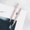 pinces à cheveux en métal strass brillant pour femmes, épingles à cheveux simples de couleur noir argent, bijoux pour filles, accessoires pour cheveux