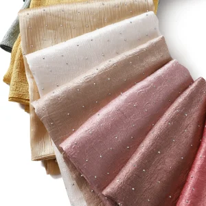 Foulard en Satin crêpe Chic et élégant, 1 pièce, strass scintillants, Turban, Hijab, châle, couvre-chef, accessoires de mode