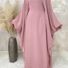 Papillon chauve-souris Abaya sans Hijab dubaï luxe turquie Islan caftan musulman robe de modestie