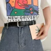 1pc ceinture femme mode simple polyvalent ceinture authentique haute qualité tendance ceinture souple associé à des pantalons occidentaux jean dame ceinture