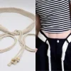 ceintures ethniques tissées bohème pour femmes, longue corde tressée en coton, ceinture nouée, robe chemise, bretelles décoratives, nouvelle collection