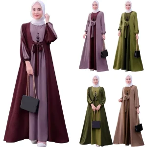 Robes à manches longues pour femmes musulmanes, Eid Ramadan, Mubarak Abayas, Turquie Kaftan, Dubaï, Islamique, Arabe