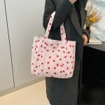 Sac à Main en Velours Côtelé pour Femme, Haut de Gamme, Imprimé, Loisirs, Shopping, CommPiedmont