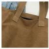 sac fourre tout en toile pour femmes, sac à bandoulière spacieux et durable à la mode avec fermeture à glissière et design classique, parfait pour le travail