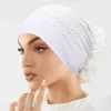 Indien respirant fleur dentelle Turban casquette femmes musulmanes couvre-chef foulard chapeau islamique chapeaux Bonnet femme bandeau Bonnet