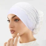 Indien respirant fleur dentelle Turban casquette femmes musulmanes couvre-chef foulard chapeau islamique chapeaux Bonnet femme bandeau Bonnet