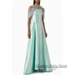 Robes d&rsquo;occasion spéciale robe de soirée personnalisée épaules dénudées perles balayage Train une ligne robe de bal pour la fête