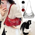 Sac à main Vintage sous les bras, sac à aisselles pour fille, sac à bandoulière simple pour moto, polyvalent, Style Punk, sac à main décontracté