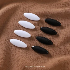 Broche en Plastique Solide de Haute Qualité pour Écharpe, Accessoire Épingle de Sûreté Élégante pour Hijab, 8 Pièces/Ensemble