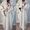 abaya ouvert pour vêtements d'hiver musulmans femmes manteau épais paillettes abayas dubaï automne turquie longue robe chaude tenue islamique caftan