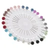 30 pièces épingles d'écharpe en perles petites broches en métal de sécurité tête ronde accessoires hijab clips d'écharpe de mariage bijoux musulmans épingles d'écharpe