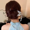 Épingle à cheveux à pampilles en perles de style chinois, avec style ancien balancent, légère, de luxe, en forme de u, pour jupe visage de cheval, nouvelle collection 2025