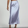 mode satin fête jupe longue taille haute couleur unie décontracté basique femmes jupes queue de poisson jupe chic été femme vêtements 2025
