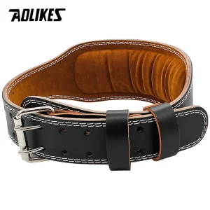 AOLIKES peau de vache gymnastique Fitness boucle haltérophilie ceinture taille ceintures pour Squats haltère entraînement musculation lombaire orthèse protéger