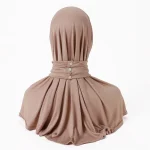 Casquette intérieure Hijab musulman pour femme, 12 couleurs, mode instantanée, réglable, élastique, bouton