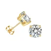 3 8mm 1 paire de boucles d'oreilles rondes en diamant argent mode décontracté hommes femmes simple clou d'oreille pour fête cadeau de pierres précieuses