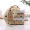 Serviette de visage en coton biologique, séchage rapide, haute qualité, enfants, adultes, hommes, femmes, 35*75