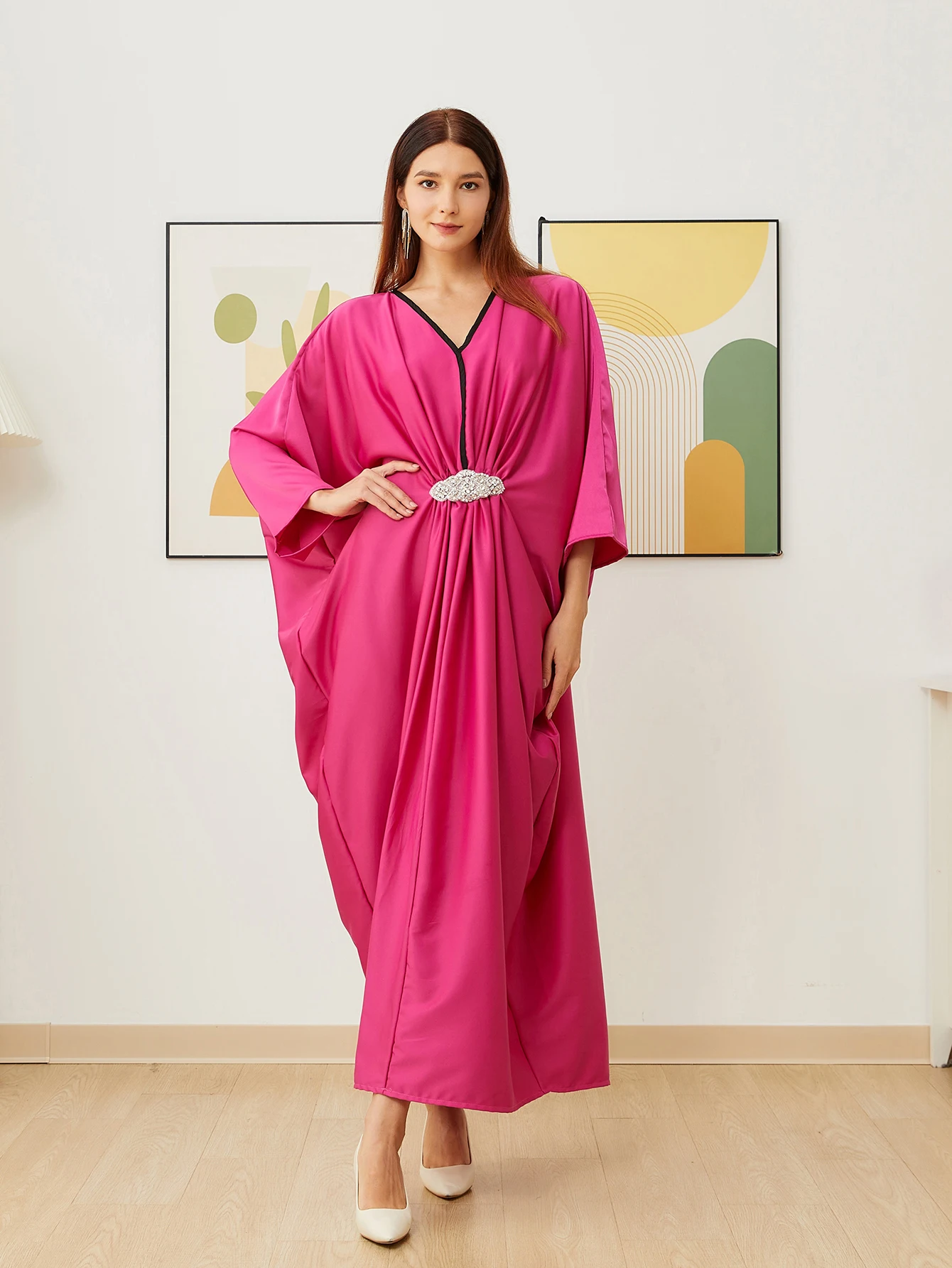 DEVCHATA-Robe musulmane longue et élégante pour femmes, abaya arabe de dubaï, tenue de fête, pour Ramadan, vêtements islamiques DEVCHATA-Robe musulmane longue et élégante pour femmes, abaya arabe de dubaï, tenue de fête, pour Ramadan, vêtements islamiques