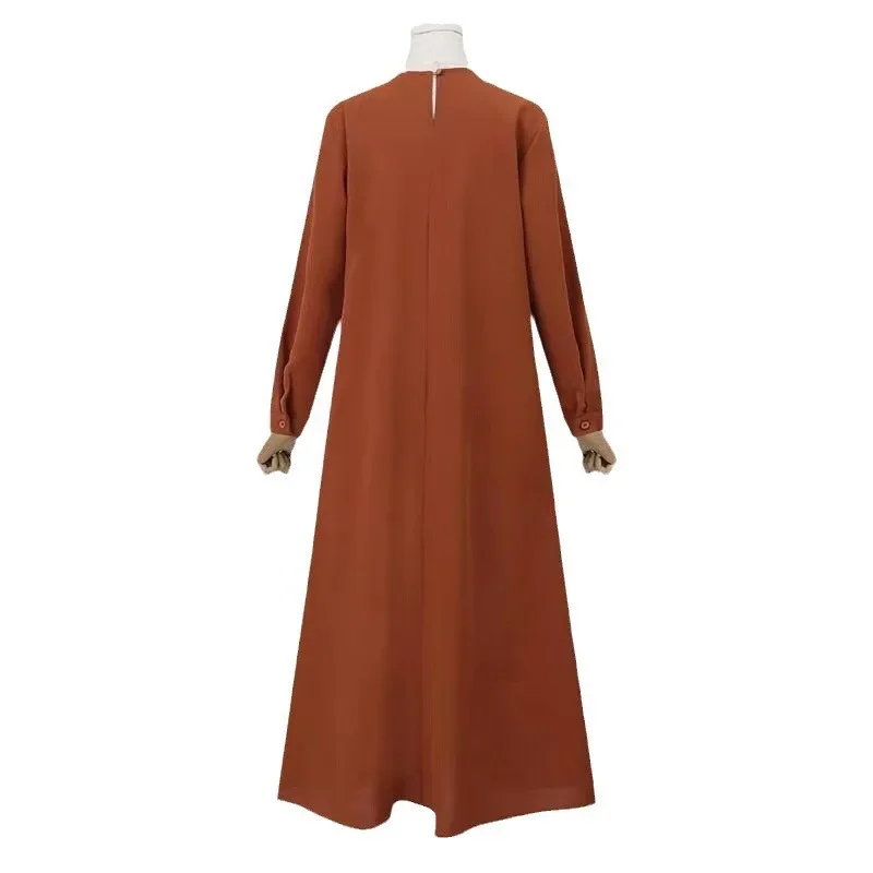 abaya ample et décontracté pour femmes, robe longue élégante à manches longues, simple, musulmane, vêtements islamiques modestes, eid ramadan