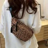 sac de ceinture imprimé léopard pour femmes, sac de taille de grande capacité pour voyage, shopping, usage quotidien, sacs à bandoulière élégants