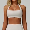 soutien gorge de sport respirant anti transpiration haut de fitness femmes col suspendu soutien gorge de yoga antichoc hauts courts push up soutien gorge de sport gilet d'entraînement de gymnastique