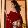 kimono robe formelle pour femmes, style rétro modifié traditionnel, kimono japonais kazuki pour fille