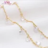 Chaîne en laiton plaqué or 14K et cristal de Zircon, accessoires pour la fabrication de bijoux, Bracelets, collier, boucles d&rsquo;oreilles, matériel